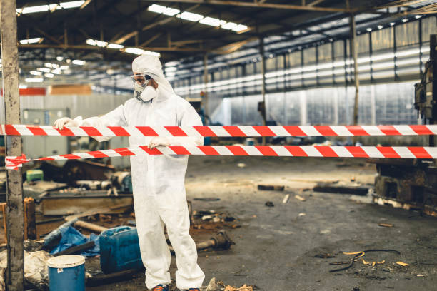 Professional Biohazard Cleanup technician working in Marysville, CA